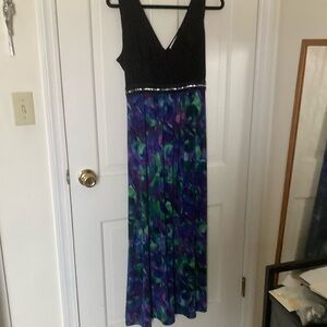 Elegant Black and Multicolor Women's Dress